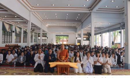 🙏 เสริมสิริมงคล คณะครุศาสตร์ มหาวิทยาลัยนครพนม นำนักศึกษารหัส 68 ร่วมพิธีถวายผ้าห่มองค์พระธาตุพนม  ในโครงการ 
