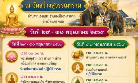 📢คณะครุศาสตร์ มหาวิทยาลัยนครพนม ขอเชิญชวน อาจารย์ เจ้าหน้าที่ และนักศึกษา ร่วมกิจกรรมปฏิบัติธรรม เนื่องในวันวิสาขบูชา (วันสำคัญสากลของโลก) ประจำปีพุทธศักราช ๒๕๖๙