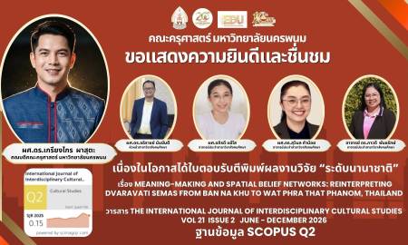 📢คณะครุศาสตร์ มหาวิทยาลัยนครพนม ขอแสดงความยินดีและชื่นชม กับอาจารย์ ประจำสาขาวิชาสังคมศึกษา